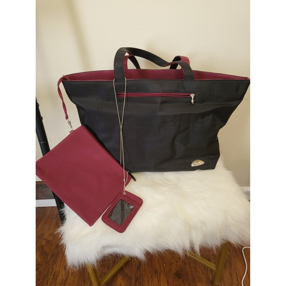 Samsonite Bags Samsonite Travel Tote Black With Purple Accents Card